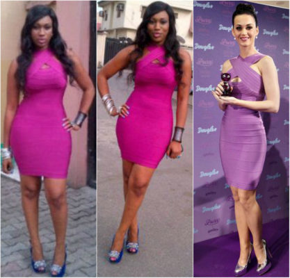 Ebube Nwagbo In A Pink Herve Leger Dress