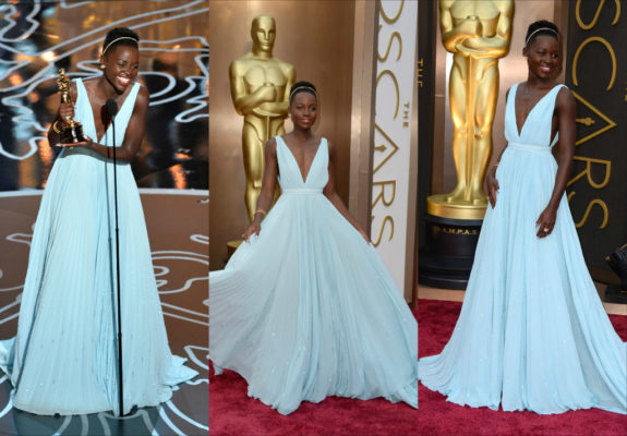 Enchanting Blue Dress: Lupita's Dress To The Oscars As She Wins