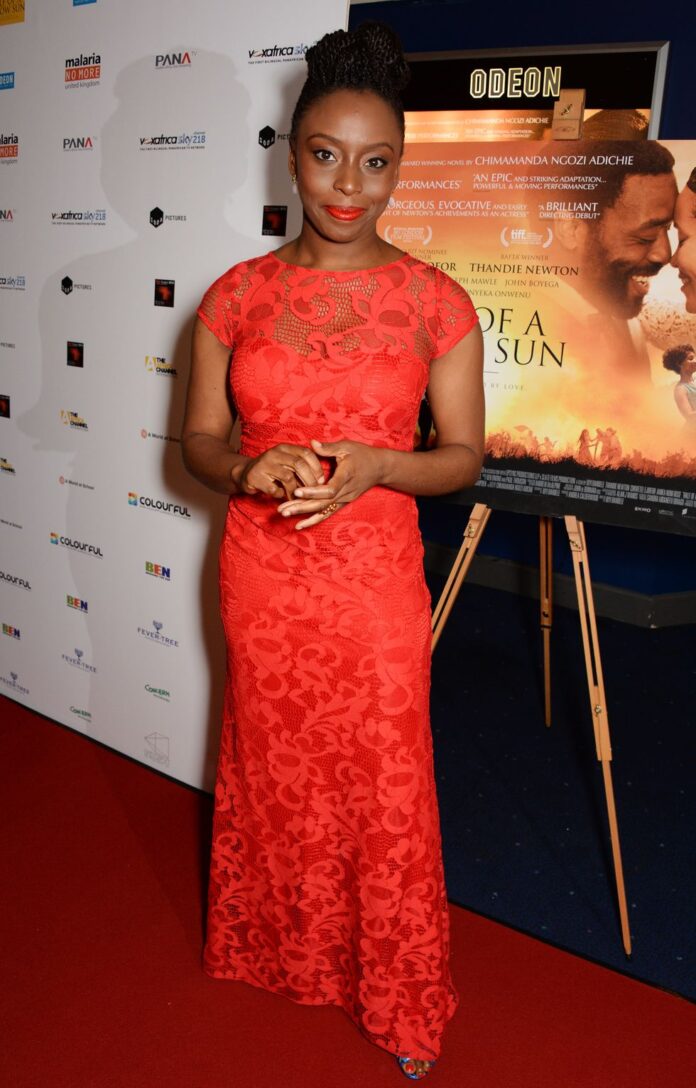 Half of a Yellow Sun UK Premiere: Chimamanda Ngozi Adichie Stuns in Red
