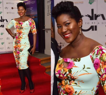 UK Fashion Spotlight: Stephanie Linus Stuns in Regal Elegance at the Premiere of Dry