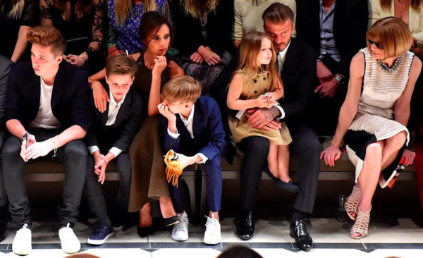 David, Victoria Beckham And Their Children Attends Burberry London’s Los Angeles Fashion Show