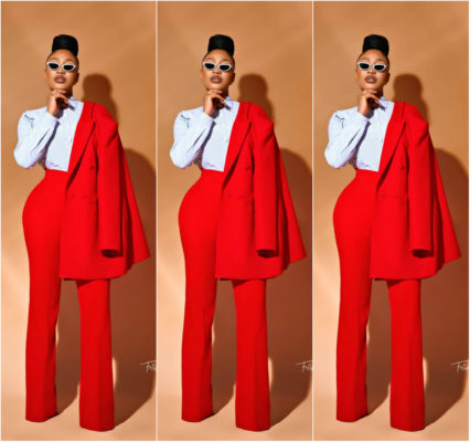 Tonto Dikeh Slays In Red To Celebrate Her Birthday