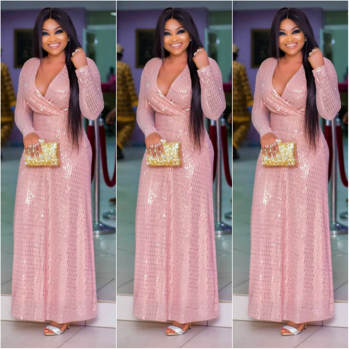 Mercy Aigbe's Cleavage-Baring Outfit To BON Awards