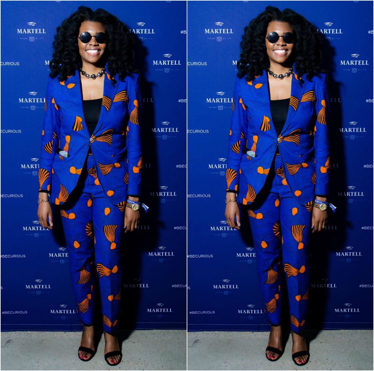 BLUE ankara suit with matching psnys.