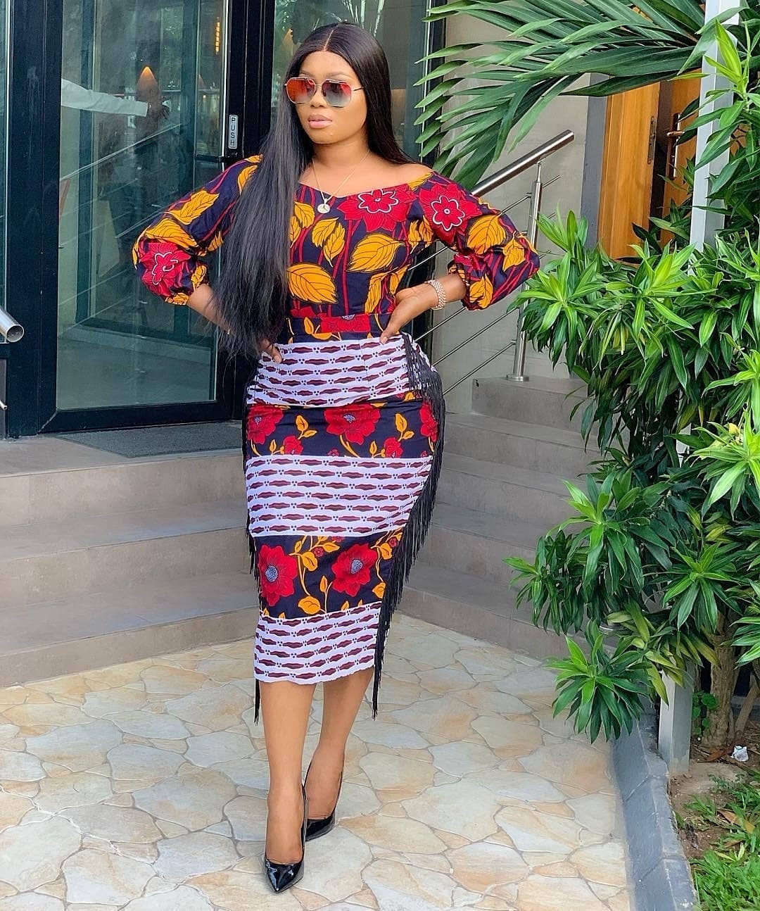 Ankara Styles with frills For African Ladies