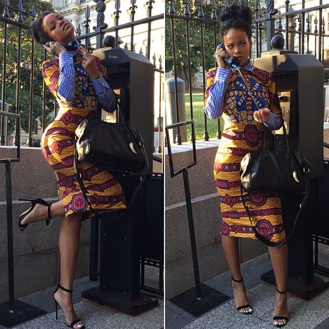 Look fab like Rihanna in this Stella Jean Barbara African Print Dress