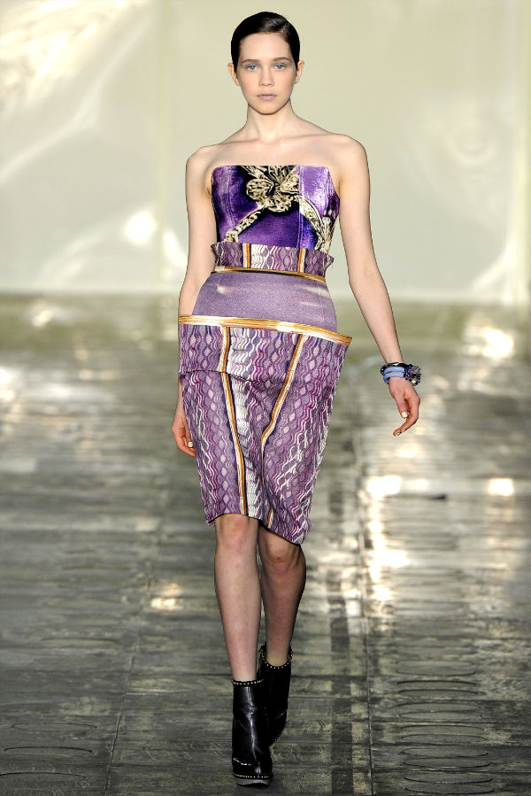 Mary Katrantzou Fall 2011 purple dress