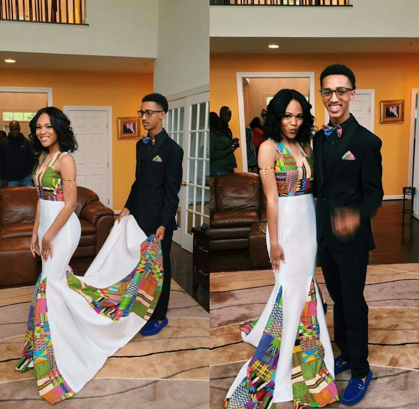 10 Stylish Ankara Prom Dresses From @Bernandol