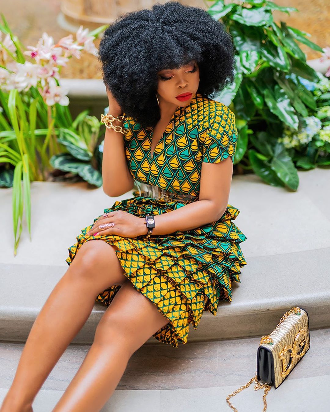 Layered Ankara Dress for a Friday Outing