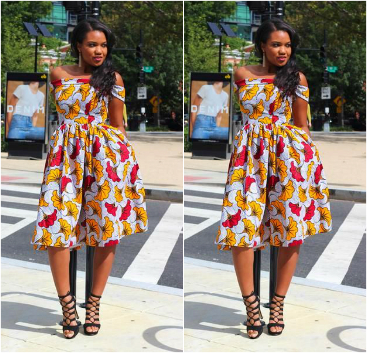 Ankara Knee Length Dresses For Fashionable Ladies