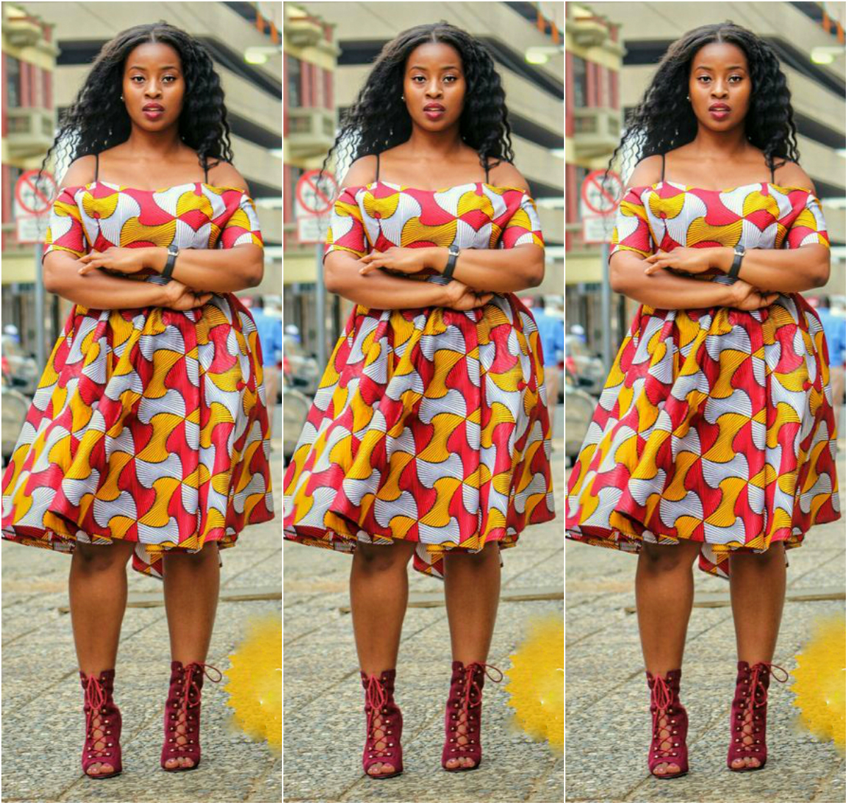 Ankara Knee Length Dresses For Fashionable Ladies