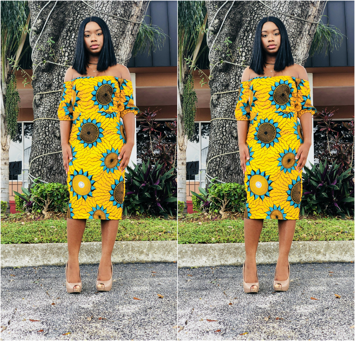 Ankara Knee Length Dresses For Fashionable Ladies