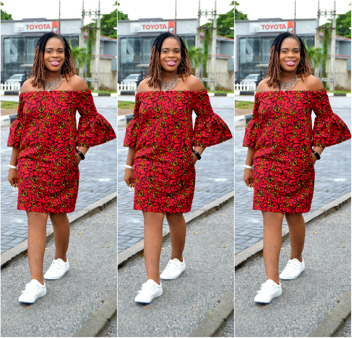 Ankara Knee Length Dresses For Fashionable Ladies