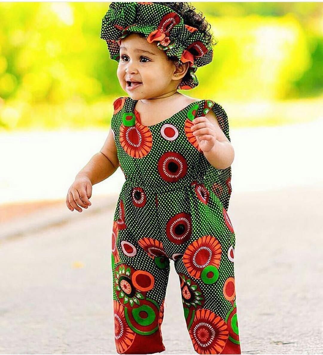 So Cute! African Print Romper Styles For Kids