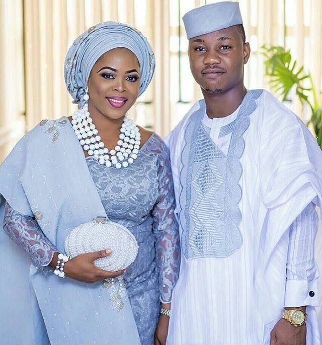 Aso Oke Wedding Attires For Bride And Groom