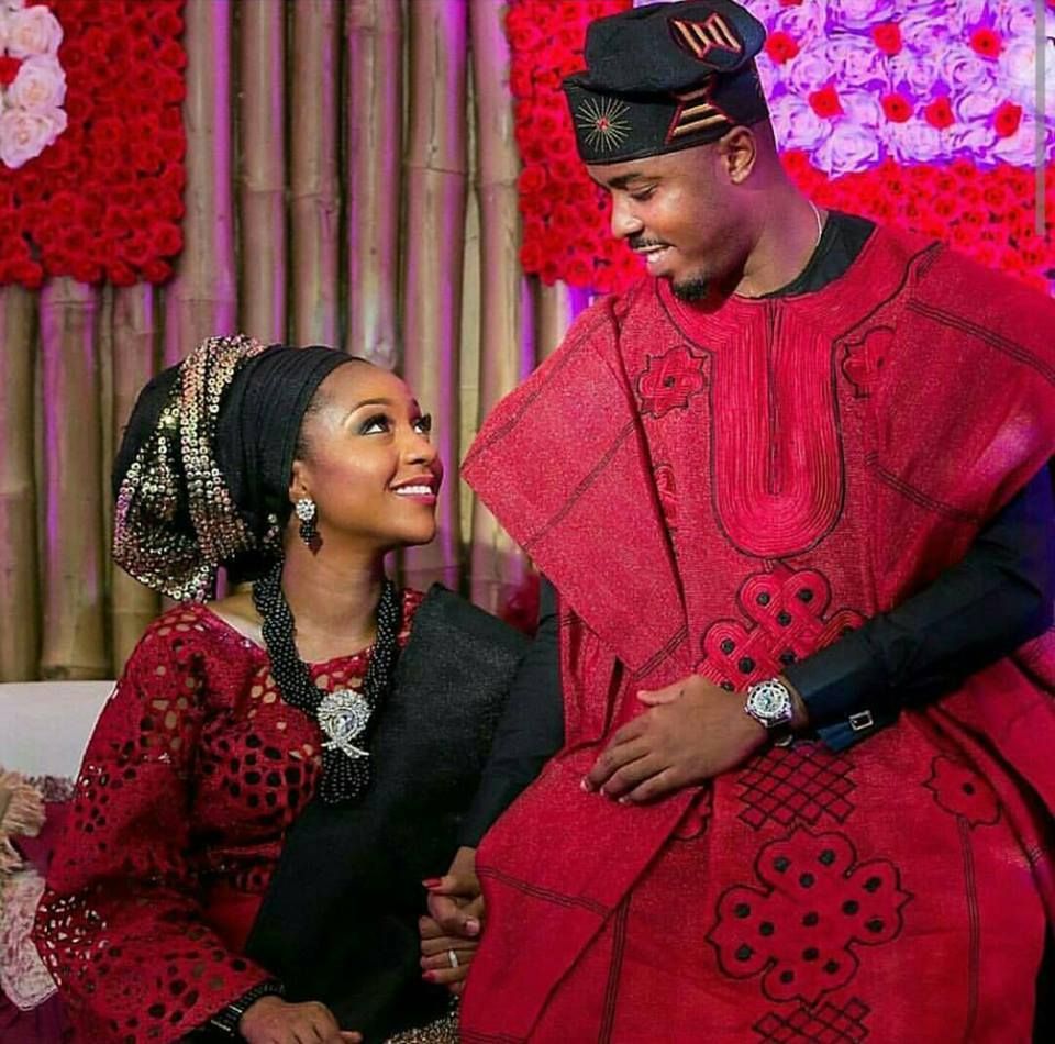 Aso Oke Wedding Attires For Bride And Groom