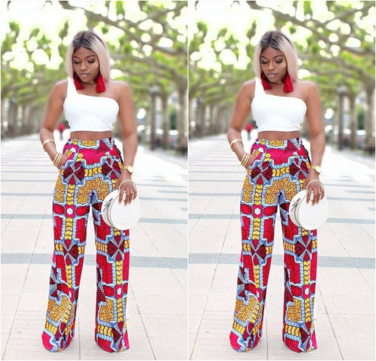  Ways African Women Are Rocking Ankara Palazzo Trousers With Tops