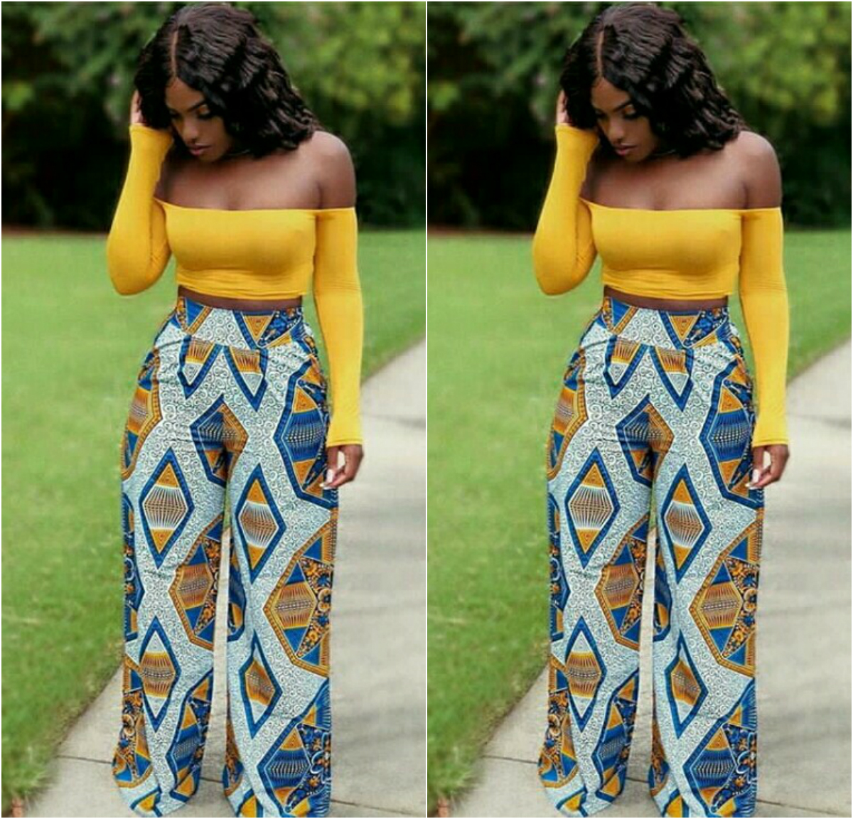  Ways African Women Are Rocking Ankara Palazzo Trousers With Tops