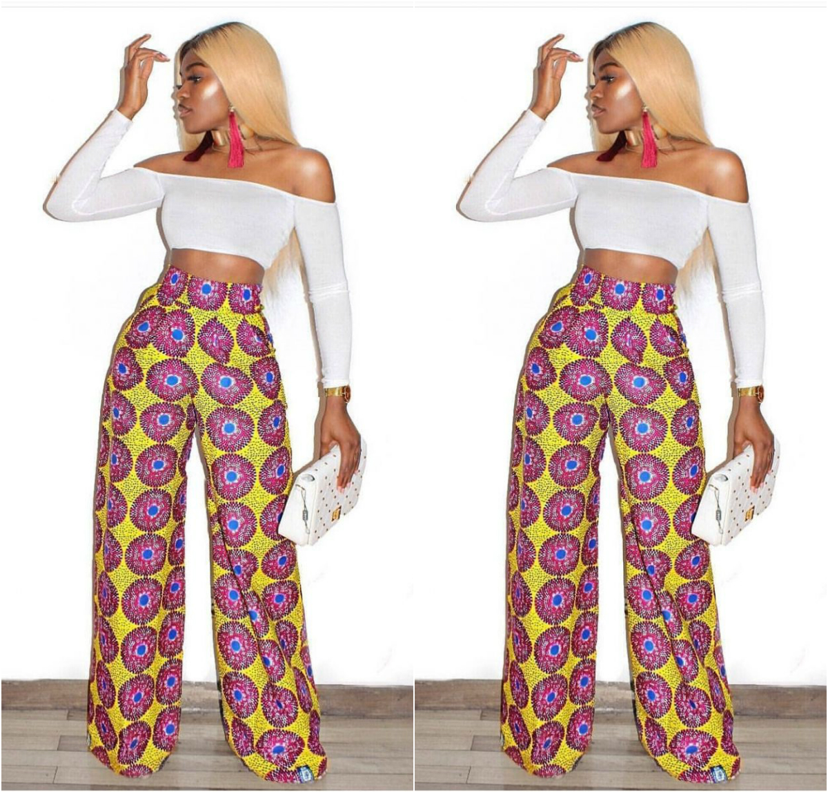 Ways African Women Are Rocking Ankara Palazzo Trousers With Tops