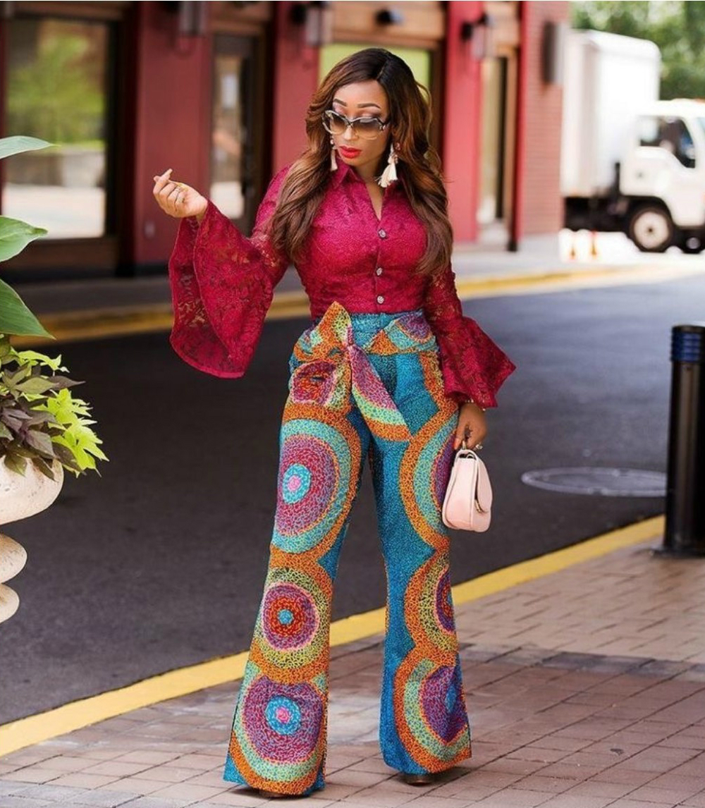  Ways African Women Are Rocking Ankara Palazzo Trousers With Tops