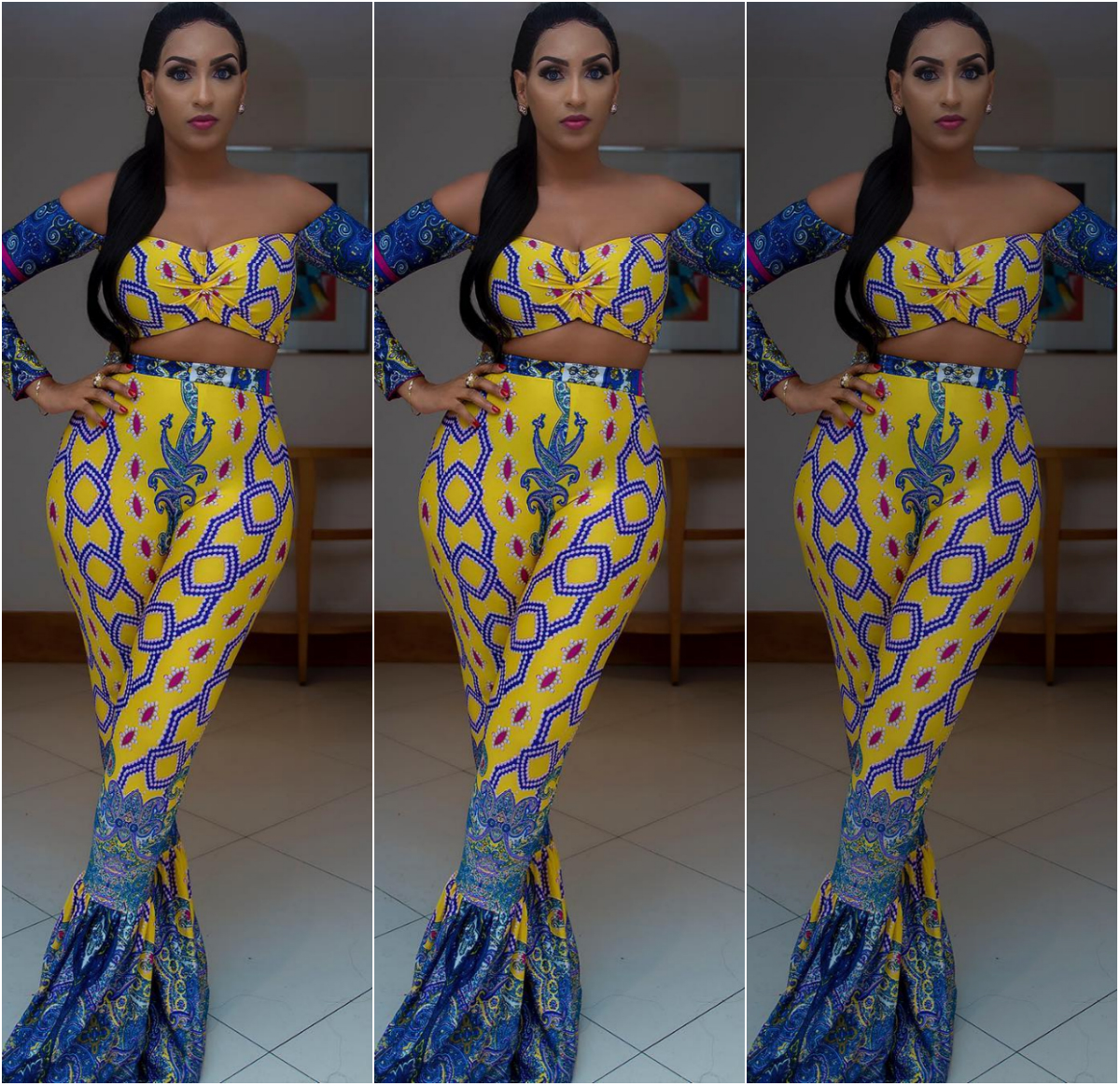 African Celebrity Styles: Juliet Ibrahim In Ankara