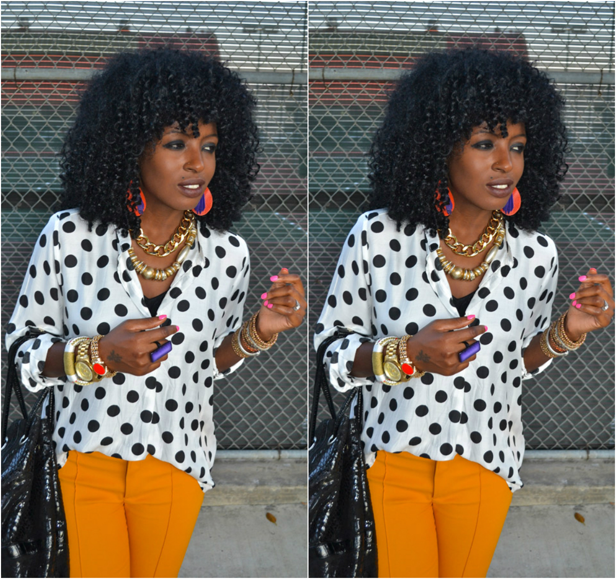 How To Rock Polka Dot Blouse With Folake Huntoon