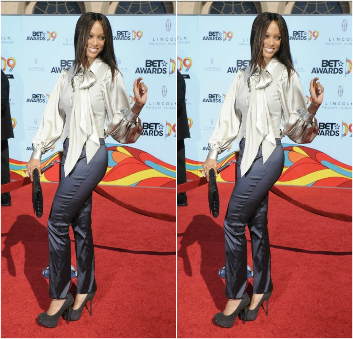 Tyra Banks' Silk Top And Black Top To BET Awards