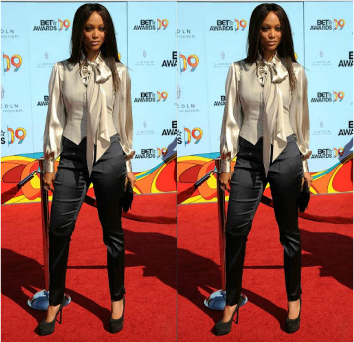 Tyra Banks' Silk Top And Black Top To BET Awards