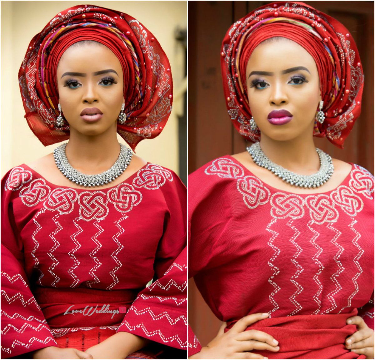 Red Gele Headgear: A Bold Fashion Accessory