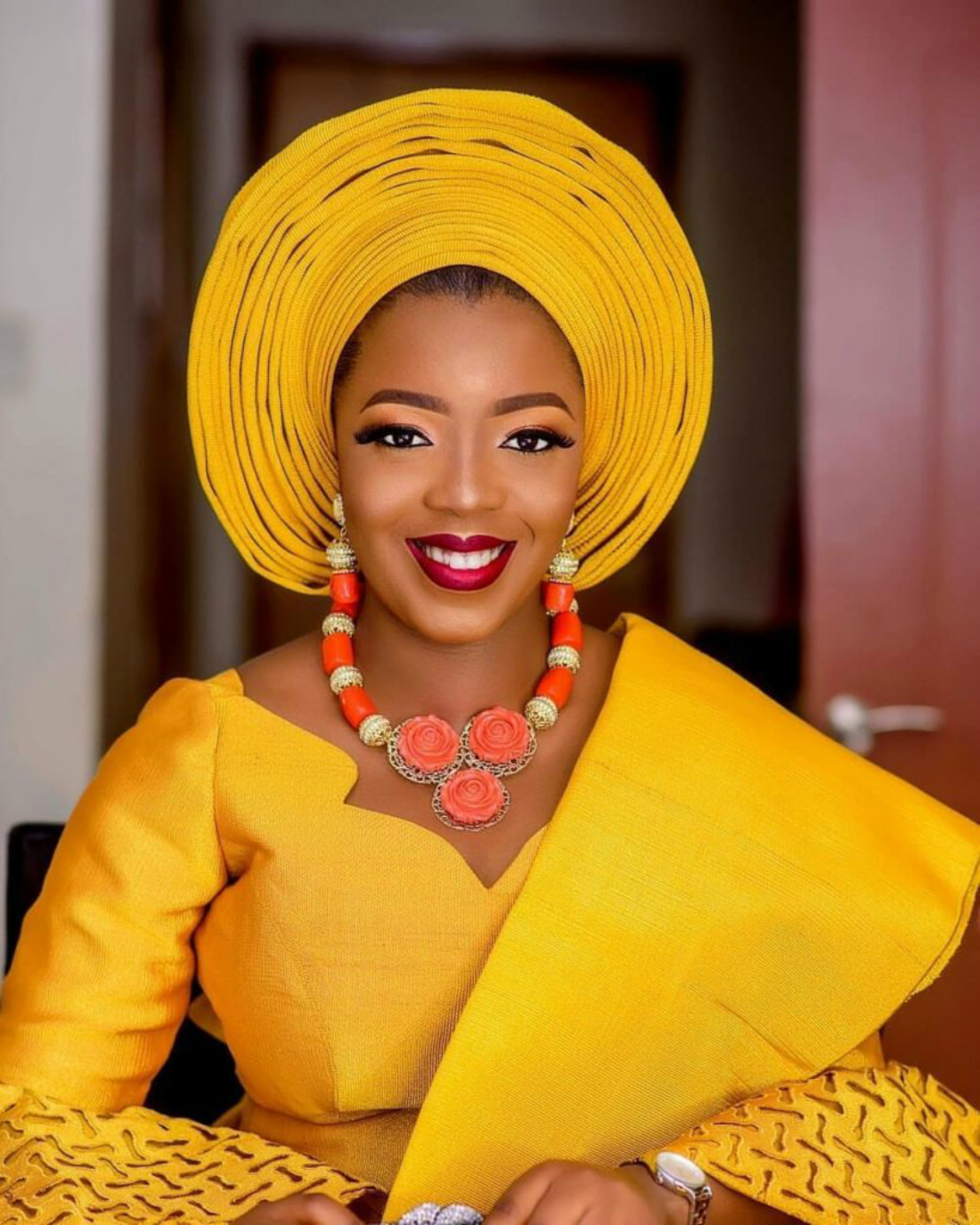 Women Fashion: Ways To Rock Yellow Gele Headgear