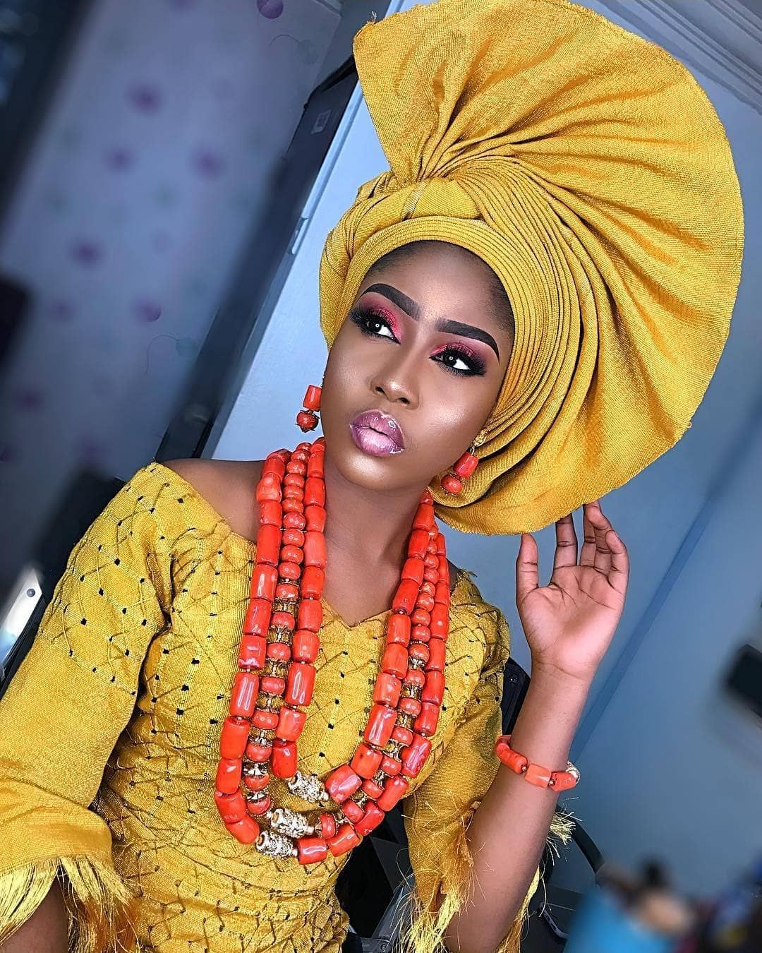 Women Fashion: Ways To Rock Yellow Gele Headgear