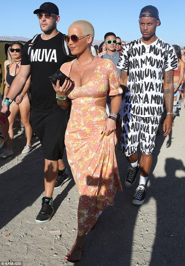 Amber Rose Shows Off Curves While Rocking A Floral Maxi Dress