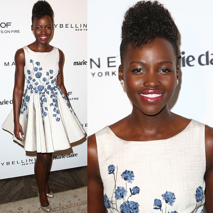 Lupita Nyong'o Looking Gorgeous & Stylish In Short Floral Dress