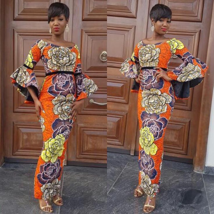 Bell Sleeve Ankara Dresses