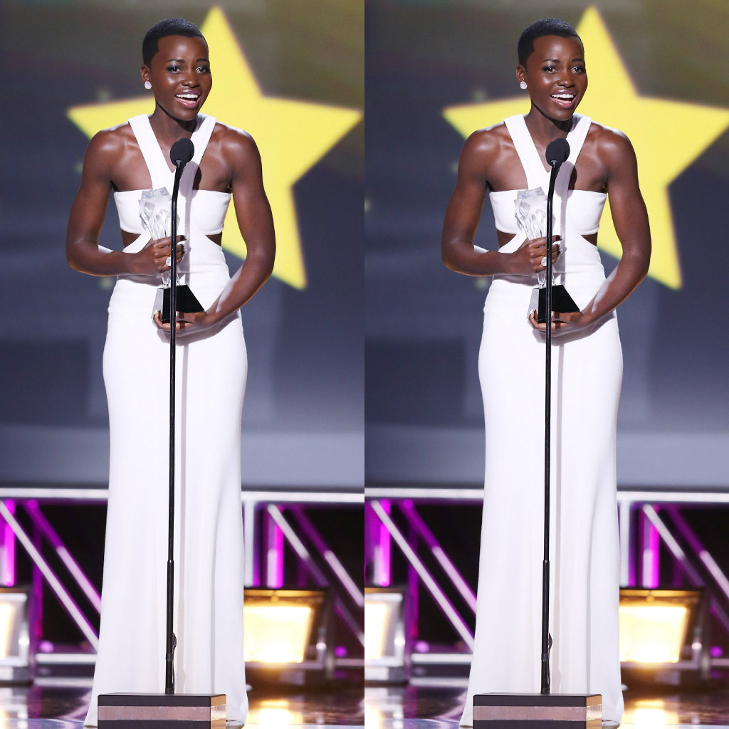 White Calvin Klein Dress: Lupita Nyong’o Outfit To Critics Choice Awards