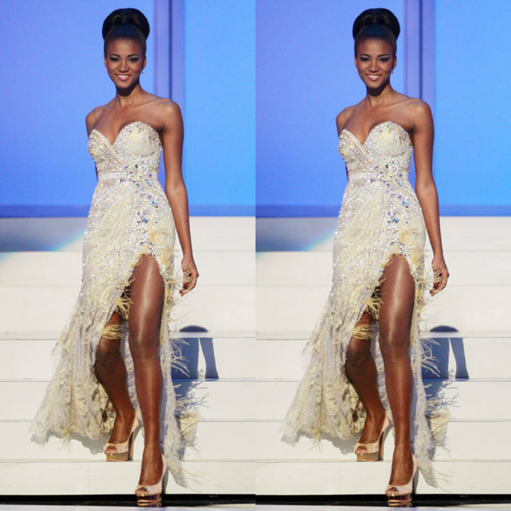 Stone Embedded Dress: Check Out Leila Lopes Gorgeous Outfit For Miss Universe 2011