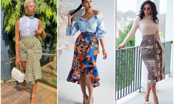 How To Wear Ankara African Print Wrap Skirt With A Blouse-afrocosmopolitan fashion