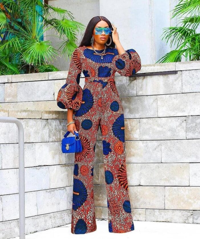 Ankara jumpsuits can transform your evening look into something extraordinary. Choose a jumpsuit with embellishments, unique necklines, or dramatic cuts, and pair it with statement jewellery and high heels for a show-stopping appearance at any event.