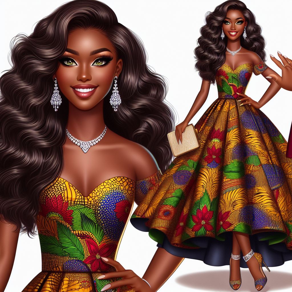 Ankara Dreams and Diamond Gleams Elegance Personified with Our Naomi Campbell Muse